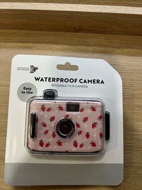 Pink Strawberry Pattern Waterproof Reusable Film Camera
